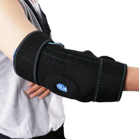 Gel Pack with Elbow Support Wrap for Cold Hot Therapy - Hot Cold Ice Pack for Injuries, Sprained Elbows, Tendonitis, Arthritis, and Other Sports Injuries, FDA (Best Ice Pack For Elbow)