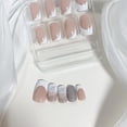 thumbnail image 4 of Square French Press on Nails Medium Fake Nails Pink Glossy Acrylic Full Cover False Nails Gradual Sequin Design DIY Artificial Nails for Women and Girls 24PCS Style 12 0.04 Fl Oz (Pack of 24), 4 of 4