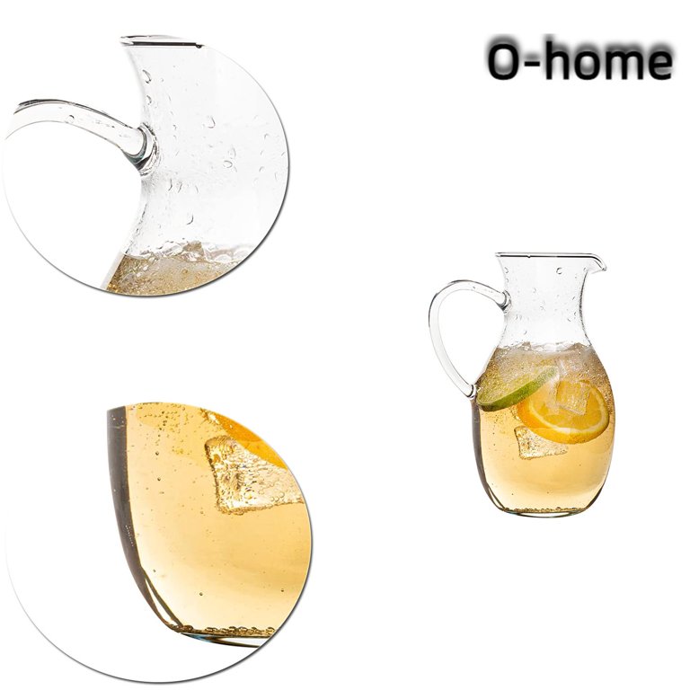 Simax Small Glass Pitcher 16 Oz: Borosilicate Glass Pitchers with Handle - Montessori Pitcher for Kids - Mini Pitcher - Small Water Pitcher for