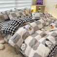 thumbnail image 1 of Kids Bedding Set No Filling Kawaii Cartoon Duvet Cover Flat Sheet Pillowcase Soft Bed Linens Dormitory Bedroom Home Textile, 1 of 7