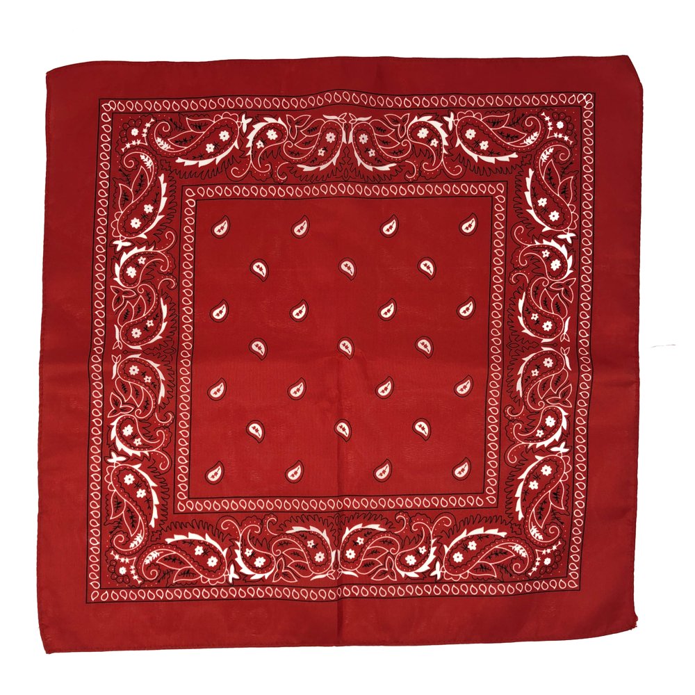 Podzly.com - Red Western Bandanas - 20x20 Inch Cowboy Western Bandana