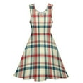 thumbnail image 4 of 2024 Vintage Plaid Dress Green And Red Check Streetwear Dresses Female Night Club Skate Dress Summer Graphic Vestido Big Size, 4 of 7