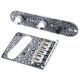 thumbnail image 2 of Juego de placas de control de volumen para puente de guitarra eléctrica grabadas, kit de placa de control para puente de guitarra TL Silver, 2 of 14