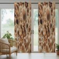 thumbnail image 3 of 2 Panels Outdoor Curtains for Patio Waterproof 54"x108" Bread Weatherproof Privacy Outsides Curtains, Brown Farmhouse Chic Abstract Food Texture Grommet Thermal Drapes for Cabana Porch Pergola, 3 of 8