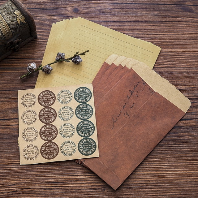 Sobres para cartas de mujer, juego de papel con membrete, cartas de amor, papel Kraft vintage, romántico, lindo, fresco, blanco