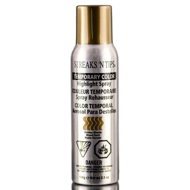 Streaks 'N Tips Temporary Color Highlight Spray Golden Blonde 3.5oz Pack of 1 with Sleek