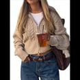 thumbnail image 1 of Sudaderas con Cremallera para Mujer, Conjuntos Casuales, Cárdigan, Ropa de Abrigo, Chaquetas de Invierno de Moda, Abrigos. Camello L, 1 of 7