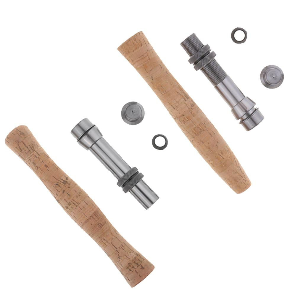 2 Sets Cork Fly Rod Handle Fishing Rod Handle Grip for Rod Building DIY