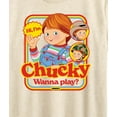 thumbnail image 3 of Chucky - Retro Nice Chucky Wanna Play- Womens Short Sleeve Graphic T-Shirt, 3 of 5