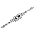 thumbnail image 1 of Uxcell Mango de Llave de Paso M1-M10 Ajustable Soporte de Barra Llave de Paso Recta Aleación de Zinc Tono Plateado 1pcs, 1 of 5