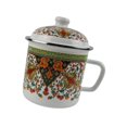 thumbnail image 4 of Plaza de café de esmalte Drinkware Floral Practical Novelidad con mango Taza de té Copa de leche para apartamentos Bebidas de café de escritorio de, 4 of 8