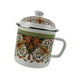 thumbnail image 4 of Copa de café de esmalte Copa de leche Floral Creative Regalos de cumpleaños resistentes Taza Taza de té Drinkware para la oficina del escritorio del, 4 of 8