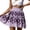 #274-Multicolor, variant on Women's Bohemian Floral Print Mini Skirt With Ruffle Hem Flowy And Casual For Tennis Running Sports