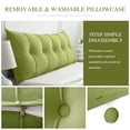 thumbnail image 2 of Lovote Headboard Pillow Wedge Pillow Bed Gap Filler Body Positioner Backrest Reading Bolster - Premium Chenille Fabric, Pearl Cotton Filling, Removable Cover (47" x 17.7" x 5.9", Green), 2 of 8