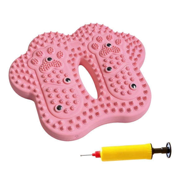 Esterilla de masaje de pies inflable con almohadilla de presión para correr en interiores y exteriores. rosa