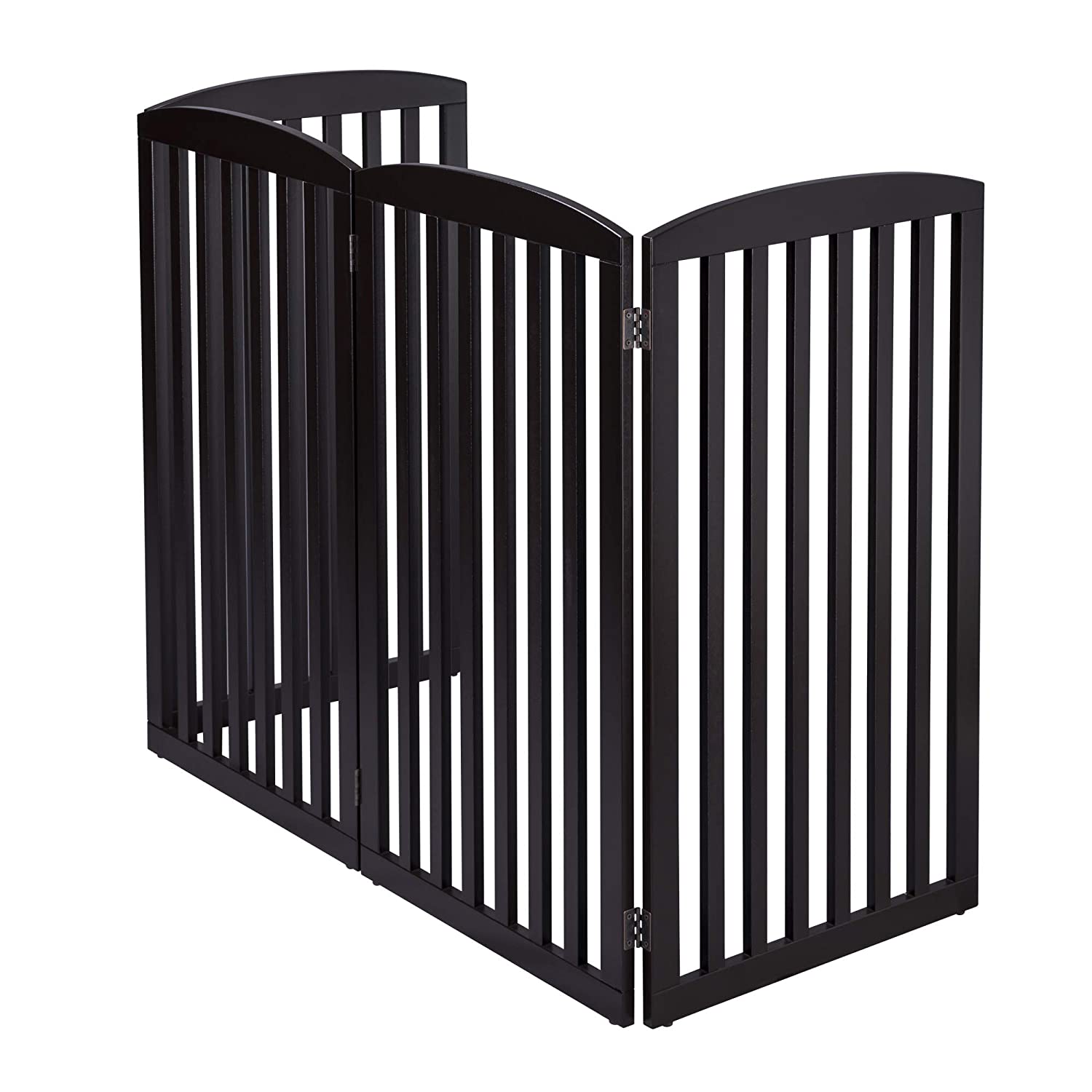 Dogs Stairs Dog Gate for The House PAWLAND Wooden Freestanding Foldable Pet Gate for Dogs,4
