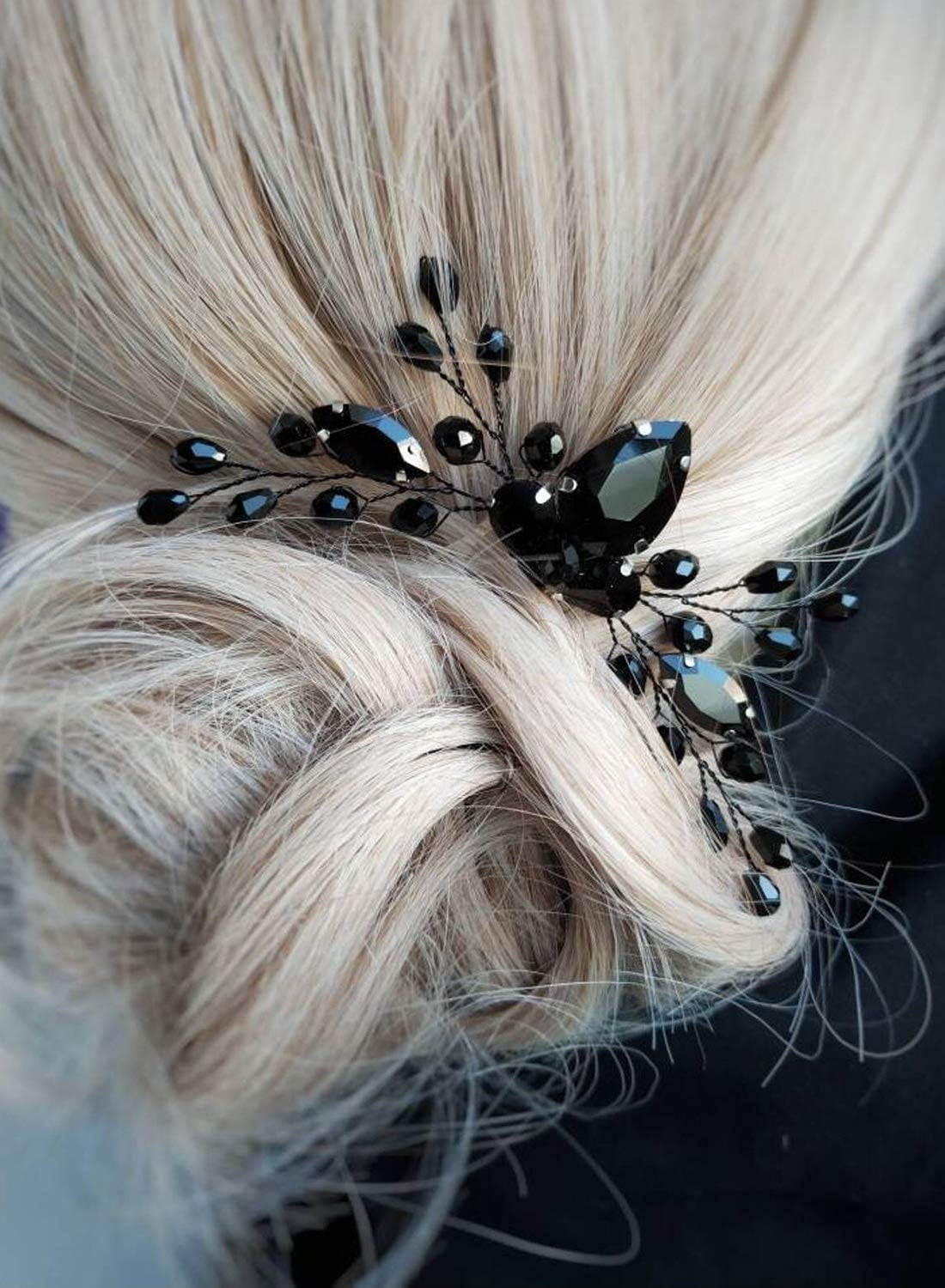 BUTTERFLY rhinestone CRYSTAL HAIR COMB silver slide/pin BRIDAL bridesmaid PROM 