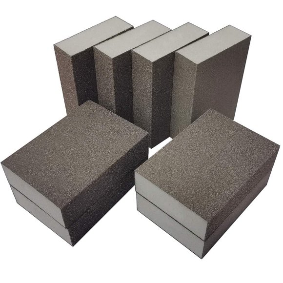 8 Pack Sanding Sponge,Sackorange Coarse/Medium 4 Different Specifications Sanding Blocks Assortment,Washable and Reusable