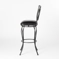 thumbnail image 3 of Homy Casa 2-Piece Swivel Reception Stools, 30" Seat Height, Metal Frame & Padded Seat, Stylish & Durable for Waiting Areas, Black, 3 of 6