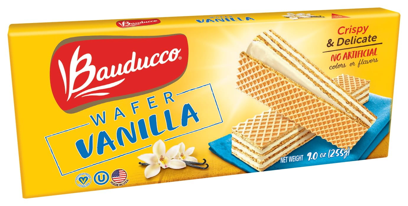 Bauducco Vanilla Wafers Crispy Wafer Cookies With 3 Delicious