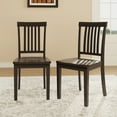 thumbnail image 3 of EOP Windsor Dining Chairs Set of 2, Modern Solid Wood Living Room Chairs, Armless High Back Kitchen chairs, Farmhouse Side Chairs for Kitchen and Dining Room with Non-Slip Foot Pads, Dark Brown, 3 of 9