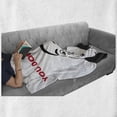 thumbnail image 6 of Groovy Soft Flannel Fleece Throw Blanket, Guy Meme Face Laughing Gestures Human Expression Humor Modern Illustration, Cozy Plush for Indoor and Outdoor Use, 70" x 90", Black and White, by Ambesonne, 6 of 6