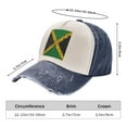 thumbnail image 3 of Jamaica Flag Proud Jamaicans Baseball Cap Distressed Adjustable Vintage Cotton Denim Hat for Women Men, 3 of 7