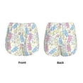 thumbnail image 5 of Picia Cartoon Bunny Pattern Women's 2 in 1 Athletic Running Shorts High Waisted Workout Casual Gym Sweat Shorts with Comfy Liner Zipper Pockets-Large, 5 of 9