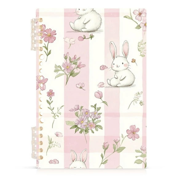 Pink Cute Lined Spiral Journal Notebook 60 Pages A5 College Ruled Journals for Writing