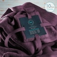 thumbnail image 3 of Hearth & Harbor Bath Towel Collection, 100% Cotton Luxury Soft Set of 2 Bath Towels, 2 Hand Towels & 6 Washcloths - Purple, 3 of 7