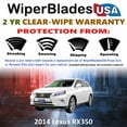 thumbnail image 2 of 2014 Lexus RX350 Beam Wiper Blades Wipers w/2yr Warranty (Set of 3) w/Rear Wiper, 2 of 5