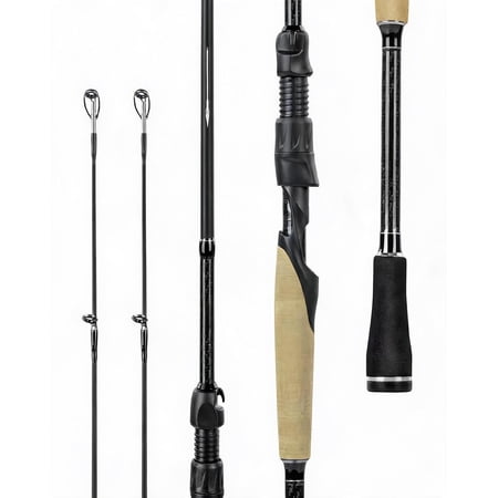 Twin-Tip Spinning Rod IM6 Graphite Blank Stainless Steel Frame Zirconium Oxide Guides 2-Piece with Extra Tip 7 0 MH Fast Action