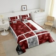thumbnail image 4 of Erosebridal Abstract Sqare Bedding Twin Comforter Set,Gradient Rectangle Down Comforter,Geometric Plaid Bedding Sets Twin With Comforter,Ultra Soft Buffalo Bedroom Decoration,Reversible,2-Piece, 4 of 8
