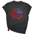 thumbnail image 2 of Busydd Summer Tops for Women Trendy Short Sleeve Round Neck Independence Day Tops 4th of July Cotton Graphic Tees USA Flag Print Patriotic T Shirts for Women S, 2 of 5