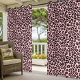 thumbnail image 2 of Outdoor Curtains for Patio Waterproof Pink Leopard Print Indoor/Outdoor Curtain Tiebacks Luxury Animal Fur Pattern Privacy Sun Block Grommet Drapes for Pergolas Gazebo Porch 2 Panel 54x108 Inch, 2 of 9