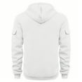 thumbnail image 3 of Oversized Hoodies for Men,Hooded Sweatshirt Loose Comfortable Zippered Raglan Sleeves Large Pockets for Daily Use,Hoodies for Men,01 White,2XL, 3 of 3