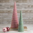thumbnail image 2 of Northlight Twisted Cone Tree with Shiny Garland Christmas Decoration - 15.25" - Pink, 2 of 4