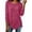 *Hot Pink, variant on VBVC Women's Crew Neck Tunic Sweatshirt , Ladies' Long Sleeve Side Button Pullover , Casual Fall Curved Hem Tops For Women, Hot Pink , S-2XL