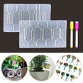 thumbnail image 2 of 2 Pieces Garden Tag Mold Epoxy Silicone Mold T-shaped Garden Stake Plant Tag Mold Kindergarten Garden Label Molds, 2 of 9