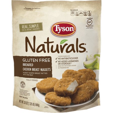 UPC 023700043856 product image for Tyson Naturals® Gluten Free Breaded Chicken Breast Nuggets, 20 oz. (Frozen) | upcitemdb.com