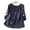 Dark Blue, variant on Cotton Linen Shirts for Women Summer Boho Retro Embroidered Tops 3/4 Sleeve Dressy Casual Blouses Loose Tunics White L