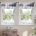 thumbnail image 2 of LALILO Kitchen Curtain Valance Winter Road Forest Road Rod Pocket Window Curtain 52"x 18" Set of 2, 2 of 5