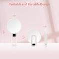thumbnail image 6 of Handheld Magnifying Mirror, Double Sided Travel Magnifying Mirror with 30X/1X Magnification, 360°Adjustable Handle, Portable Multi-Purpose Makeup Mirror, Dorm Room Essentials for Girls, White, 6 of 8