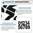 thumbnail image 3 of Uxcell 6 Pcs 2" Números Reflectantes para Buzones Impermeables Stickers Negros, 3 of 7