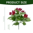 thumbnail image 3 of BinKFF 12'' Large Christmas Pine Picks Tree Decoration Red Berry Picks and Sprays with Cone Artificial Fake Branches Snowy Floral Flower Holly Pine for Tree Crafts Decor Faux Stem, 3 of 9