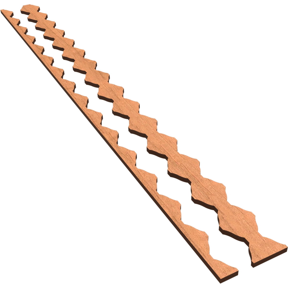 Ekena Millwork 47"H x 3/8"T Sheyenne Adjustable Wood Decorative Slat Wall Panel Kit, Cherry (contains 27 Slats + 1 Straight Edge Starter Slat)