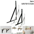 thumbnail image 5 of 2 x Metal Shelf Bracket L Shape Thickened Corner Brace Shelf Right Angle Bracket, 5 of 5