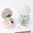 thumbnail image 3 of Velvet Mini Travel Jewelry Case - 2-in-1 Ring Holder Keychain for Women, Portable Clutch Organizer for Earrings/Necklace, Wedding Party & Vacation Daily Storage Bag Gift for Her, 3 of 8