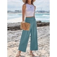 thumbnail image 4 of Pantalones Palazzo ANRABESS para mujer, pierna ancha, cintura alta, talla L, 4 of 6