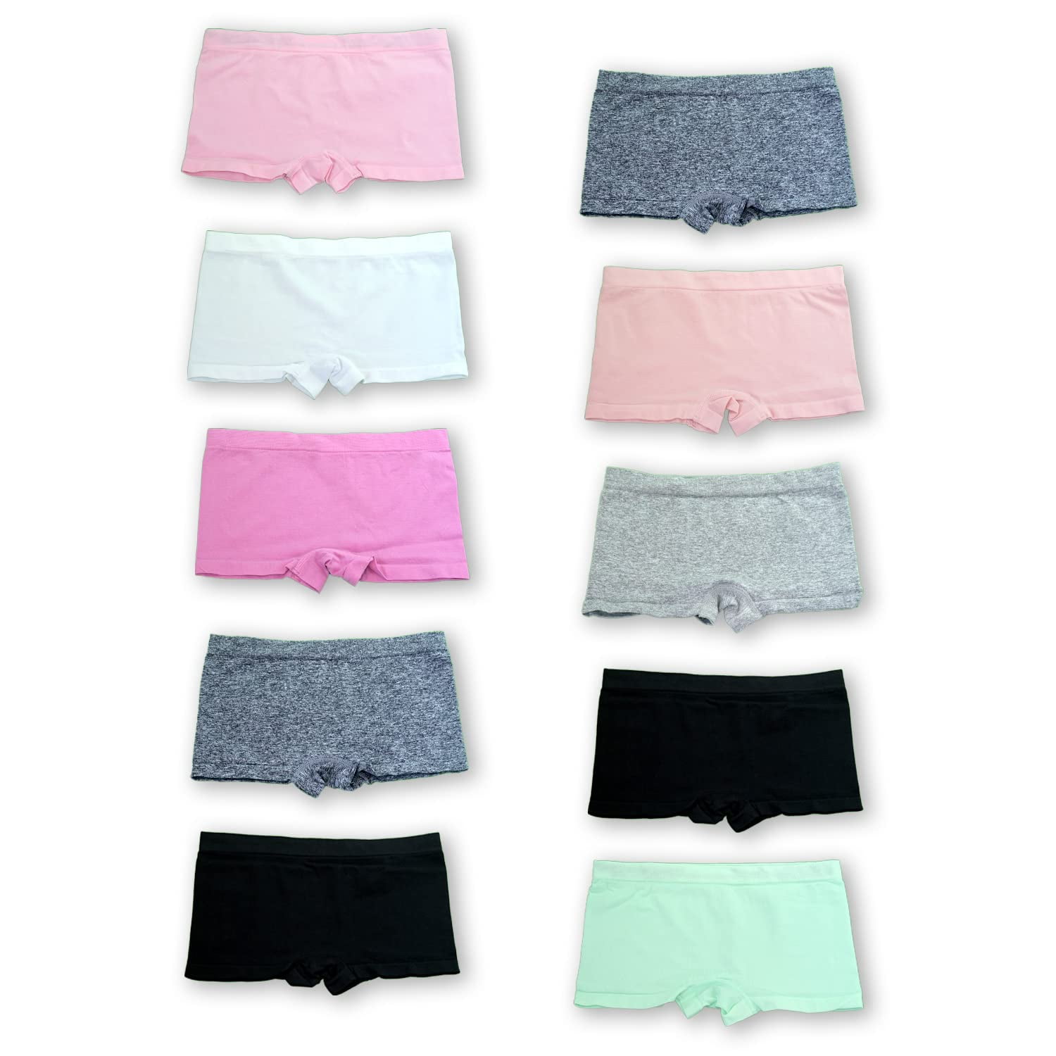 White Ivy Stretchable Boyshort Panties for Young Girls, Boyshort